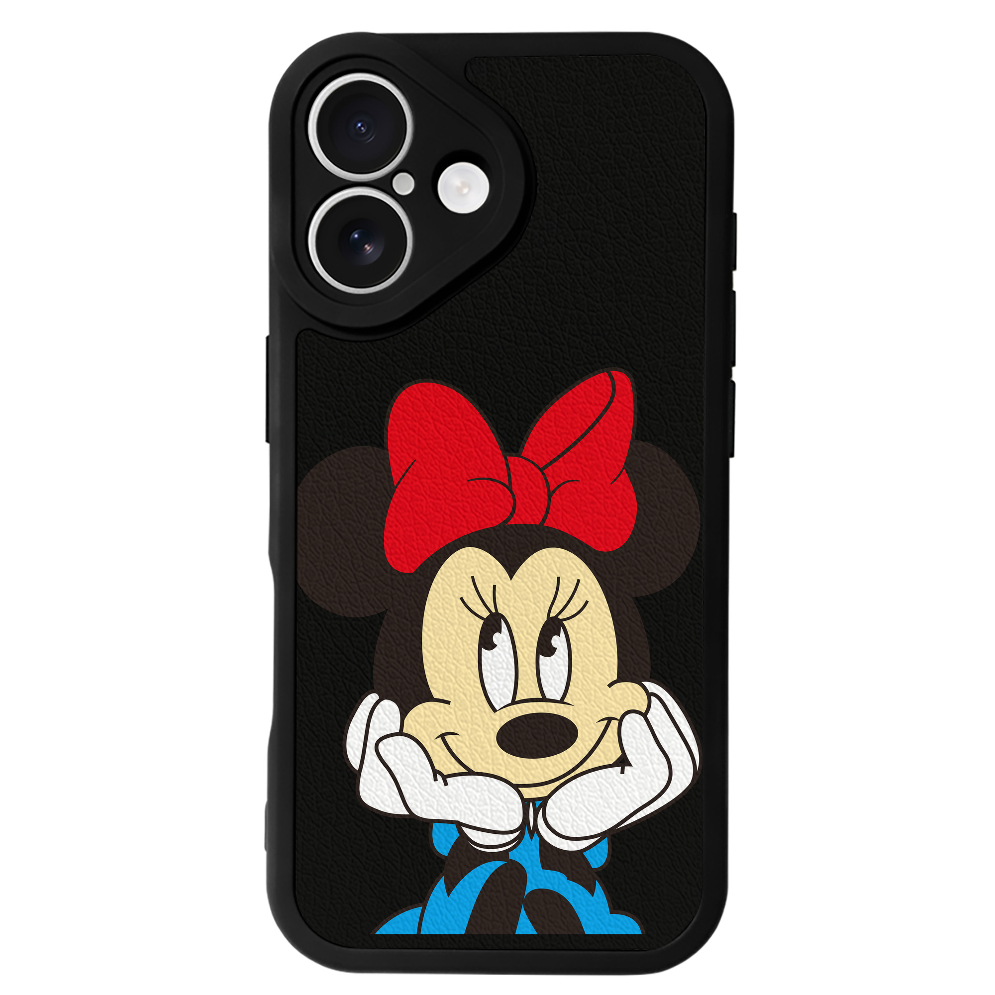 （画像用） ミッキーマウス Mickey Mouse 【iPhone 16シリーズ対応】シリコンスマホケース（レザー調） 材質：シリコン